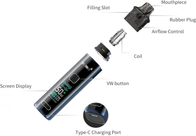 Smoant Charon T50 1500mAh KIT (Gunmetal)
